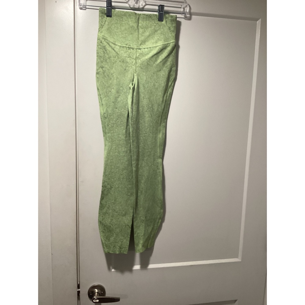 Lululemon High Rise Green Marble Leggings Size 0 Activewear Yoga Tights